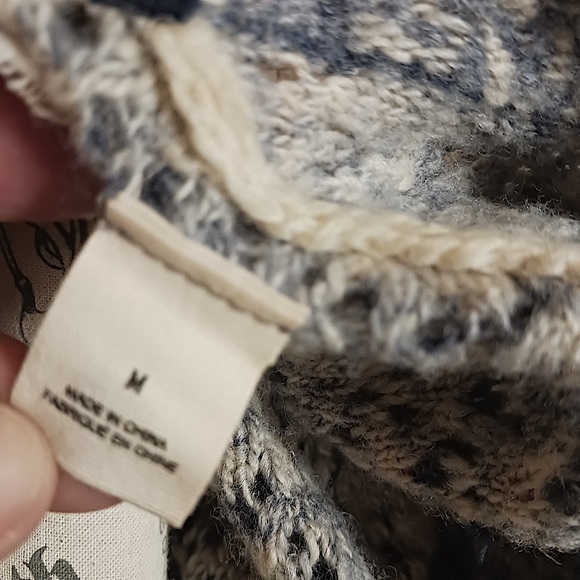 Anthropologie Angel of the North sweater wool knit paisley jacket Medium - Picture 11 of 12